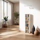 image 7 of CD DVD Storage Tower Media Display Unit Adjustable Shelves Wood Effect 102 CDs or 27 DVDs | Cream | beech | 20 x 21 x 90 cm | 1