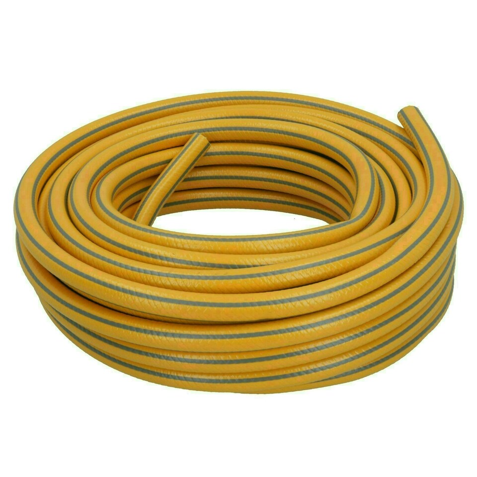 image 1 of Hozelock Starter Garden Hose Pipe 12.5mm 15m PVC Watering Yard & Fittings Yellow