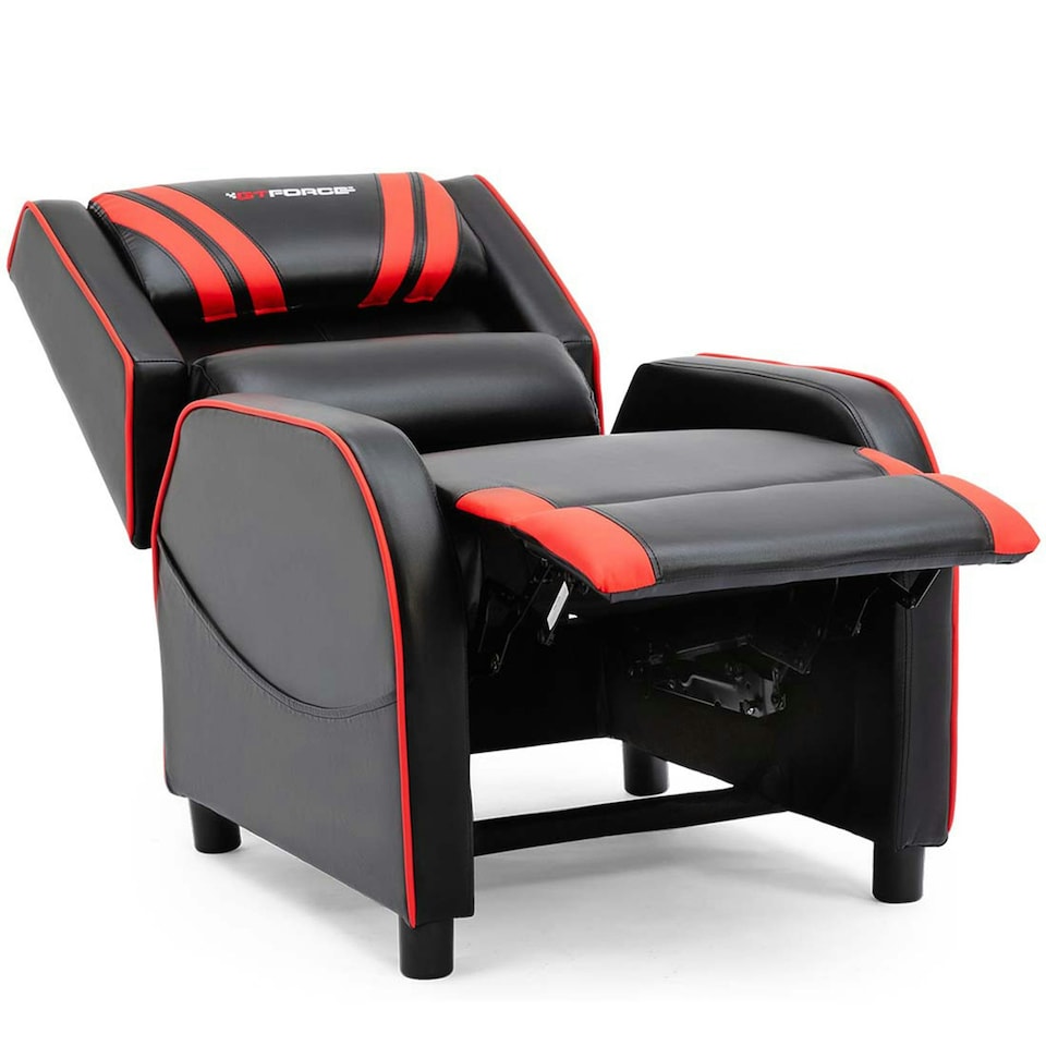 image 1 of Ranger S Faux Leather Recliner Armchair Sofa Cinema Gaming Chair (Red)