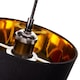 image 3 of Modern Black Cotton Fabric Small 8" Drum Lamp Shade with Shiny Golden Inner | Black | Black | 1
