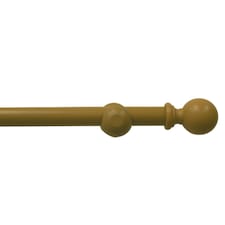 Wooden Eyelet Curtain Pole, 300cm Brown | Oak