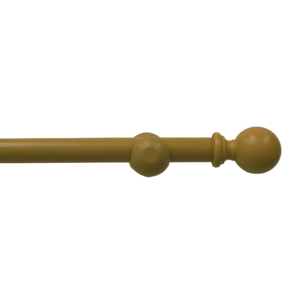 image 1 of Wooden Eyelet Curtain Pole, 300cm Brown | Oak