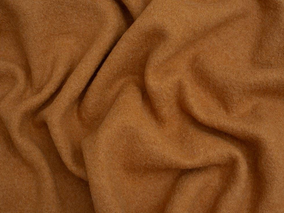 Minerva Core Range Yellow 100% Pure Boiled Wool Coating Fabric for Dressmaking, 140cm / 55" Wide - per metre