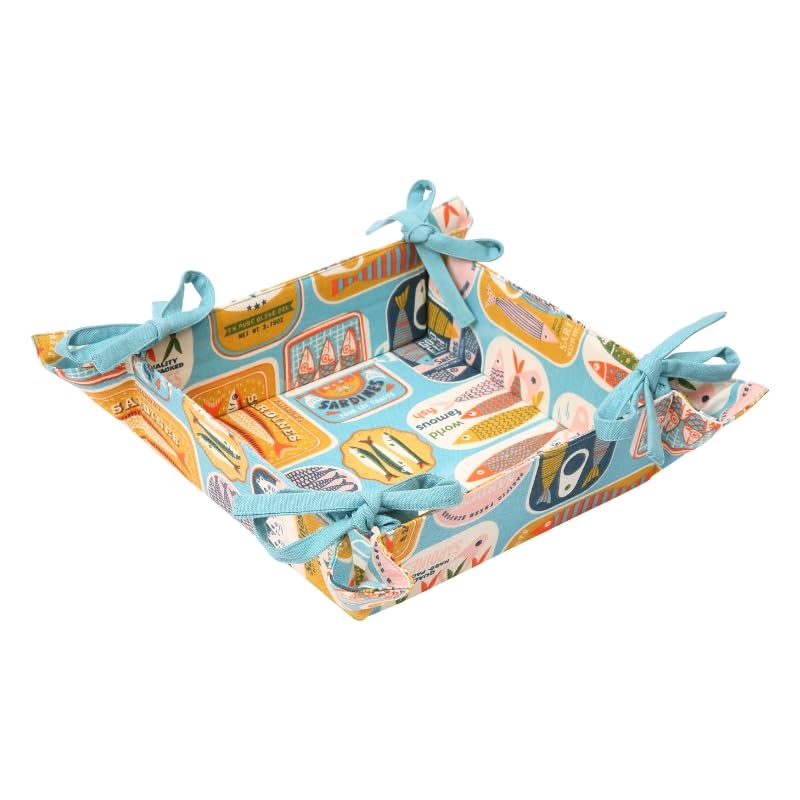 dexam Sardines Bread Basket in Blue Colour