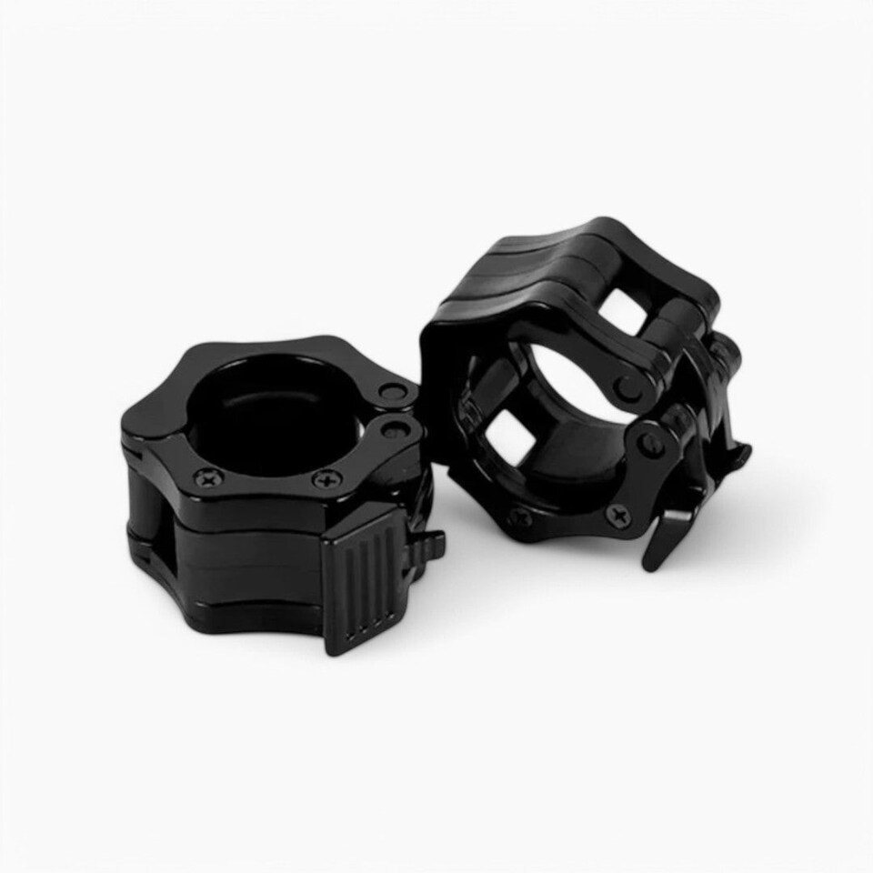 image 1 of GYM SETS Olympic Barbell Collars Pair | Black Barbell Collars