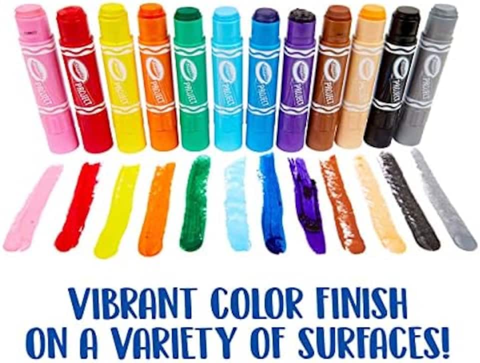 image 1 of Crayola Quick Dry Paint Sticks Set 12 Count