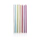 image 2 of Anniversary House Extra Tall Candles Rainbow Metallic with Holders Pack of 16