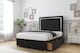 image 4 of Sloomy Boston Chrome Black Plush Divan Bed Base 2 Drawers Left Side With 26 Inch Strutted Headboard & 12 Inch Matching Footboard | Black | Black | Single | 1
