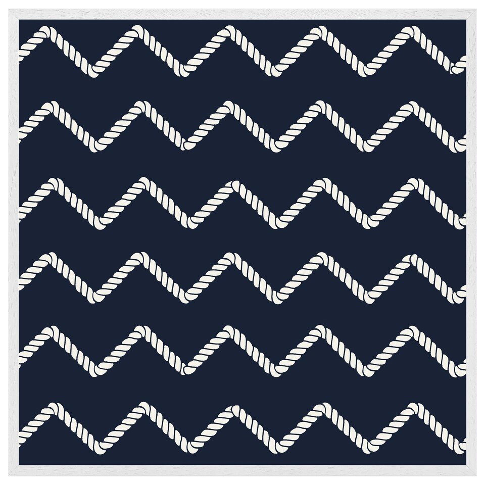 image 1 of Zig zagged rope (Picutre Frame) White | S