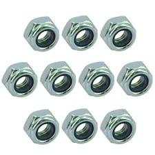 M6 x 1.0mm Nyloc Nut Fastener Hexagonal Metric Nuts Grade 8 Zinc Plated 10pk
