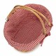 image 6 of Medium Swing Handle Shopping Basket with Lining Red | Red and White Check | M
