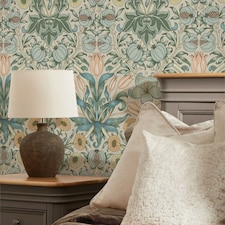 Pomegranate Grove Wallpaper in Cream Multi