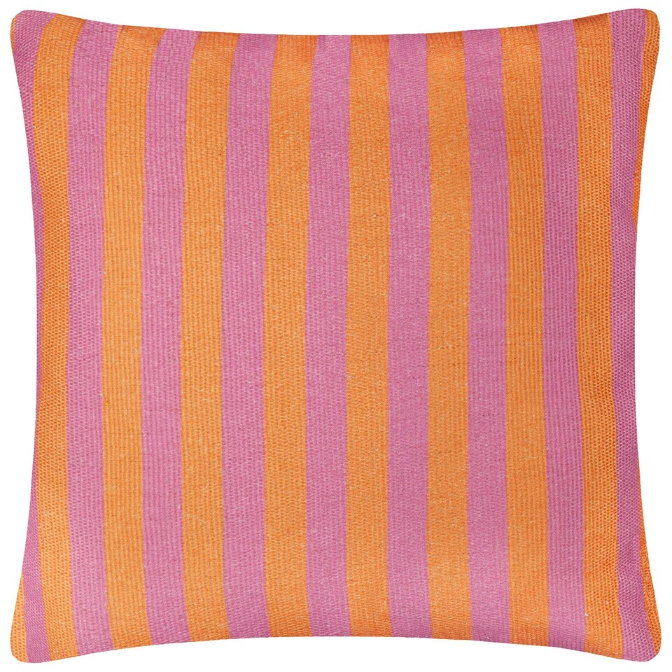image 1 of furn. Deck Stripe Woven Orange/Pink Outdoor Cushion Cover 59 x 59 cm Multi