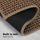 image 7 of Marlow 2PC Kitchen Mat Brown Non-Slip Woven Rubber Absorbent Floor Runner | Brown | Brown | One Size