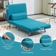 image 5 of HOMCOM Folding 5 Position Convertible Sleeper Chair Bed Dark Blue | Blue | Chair