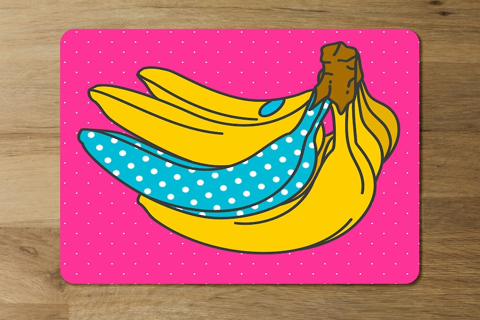 image 1 of Pop art banana (Placemat & Coaster Set)