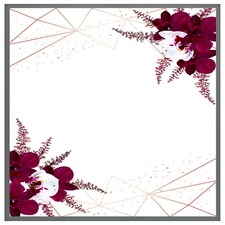 Geometrics & flowers (Picture Frame) Grey | XL