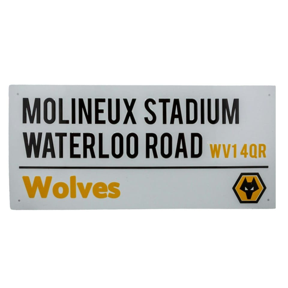 Wolverhampton Wanderers FC Molineux Stadium Crest Street Sign - White - One Size