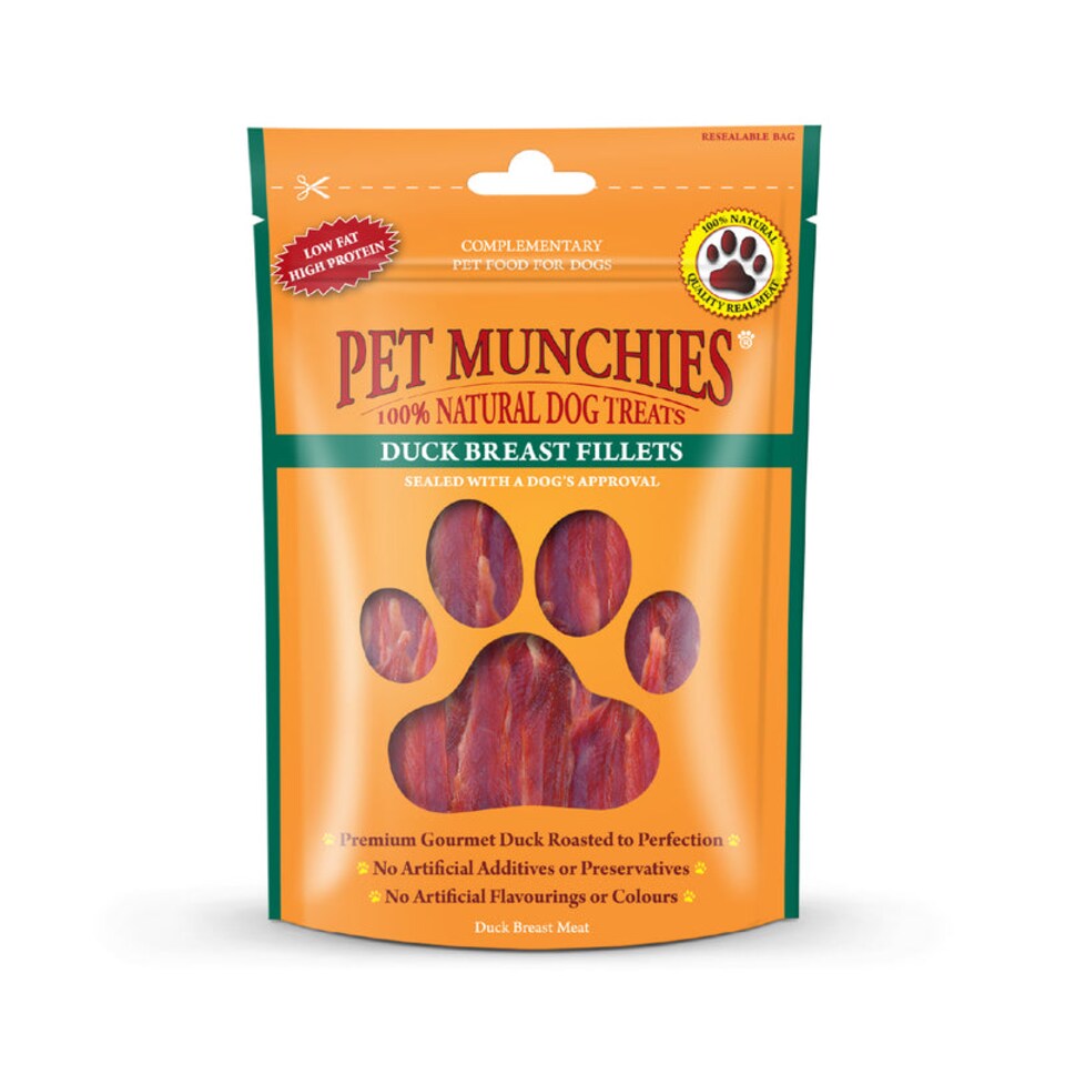 image 1 of Pet Munchies Duck Breast Fillet Treats - 3 x 80g