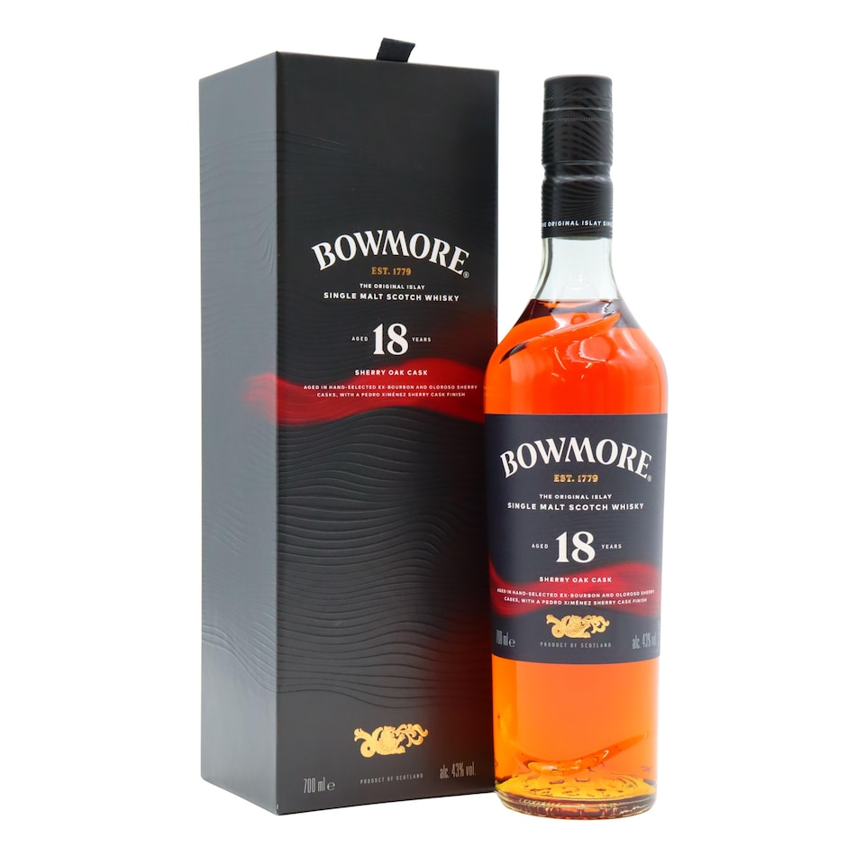 Bowmore - Sherry Oak Collection Islay Single Malt Scotch 18 year old Whisky | Multi | New | Fruity notes with a gentle peaty flavour | 700