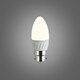 image 2 of ValueLights 6 Pack B22 White Plastic Candle LED 4W Warm White 3000K 400lm Light Bulb