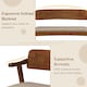 image 3 of COSTWAY 2-Seat Rubber Wood Bench Dining Bench Brown