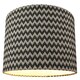 image 3 of Modern Trendy Zig Zag Chevron Effect Black and White Cotton Shade