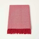 image 1 of Homescapes Malda Red and White Cotton Throw with Tassels - 255 x 360 cm | Red | 1