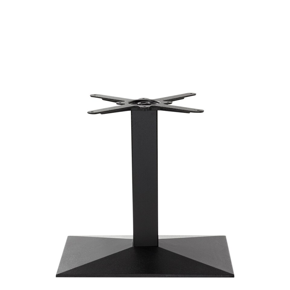 Black Cast Iron Pyramid Table Base Single Pedestal - Height - 730 mm Black