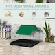 image 8 of PawHut Rabbit Cage Guinea Pig Small Animal Playpen Water Proof Roof 90x75x75 cm