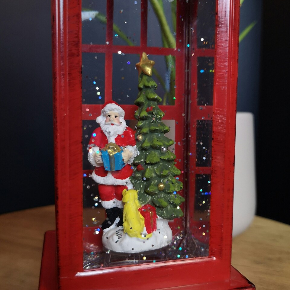 image 1 of 26cm Battery Operated Light up SnowSwirl Santa Speaking! Christmas Decoration with LEDs