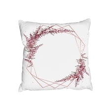 Cushions - Pink Flower And Geometric Shapes (Cushion)