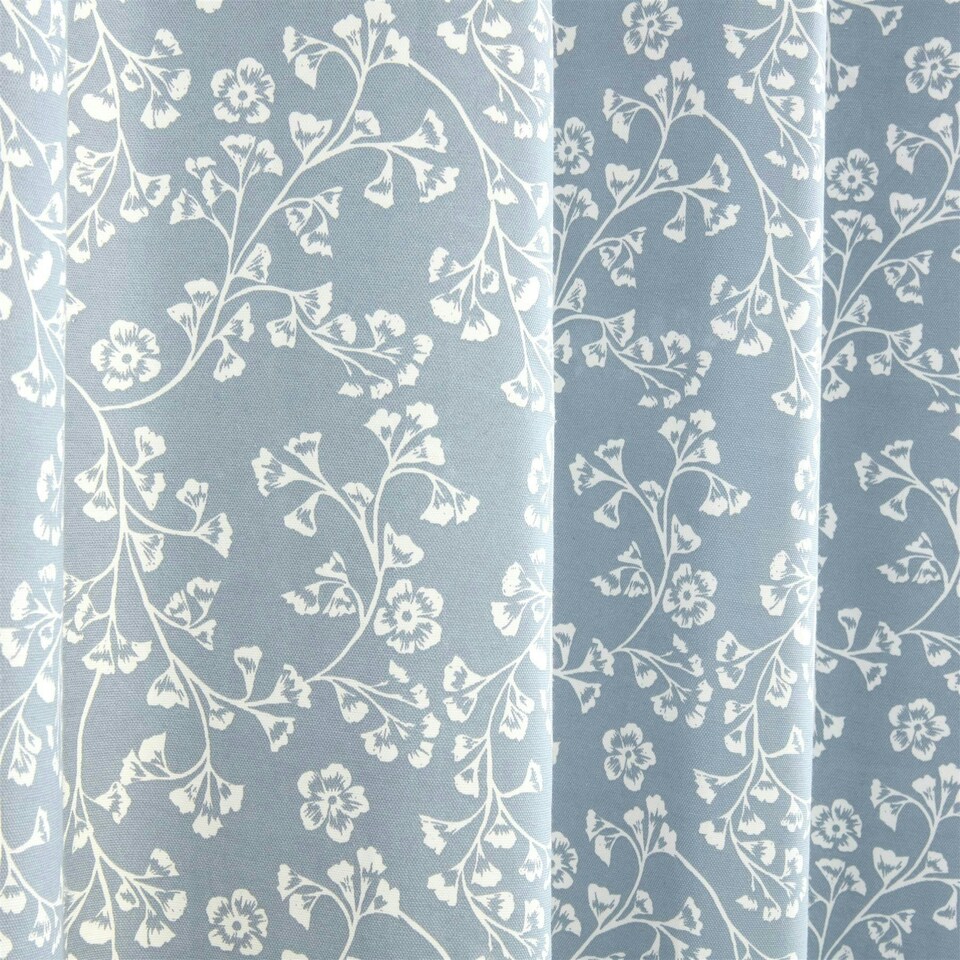 image 1 of Sade Eyelet Curtains - Blue - 117x229cm
