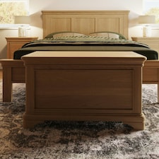 Faire Ottoman Blanket Box in Natural Oak with Oak Top Brown