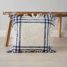 BHS Tula Check Cushion, Navy