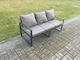 image 2 of Fimous Aluminium Outdoor Garden Sofa Patio Lounge 3 Seater Sofa for Balcony, Terrace,Swimming Pool Dark Grey