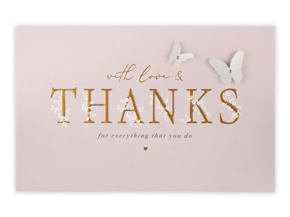 image 1 of Thank You Luxury Butterflies Card