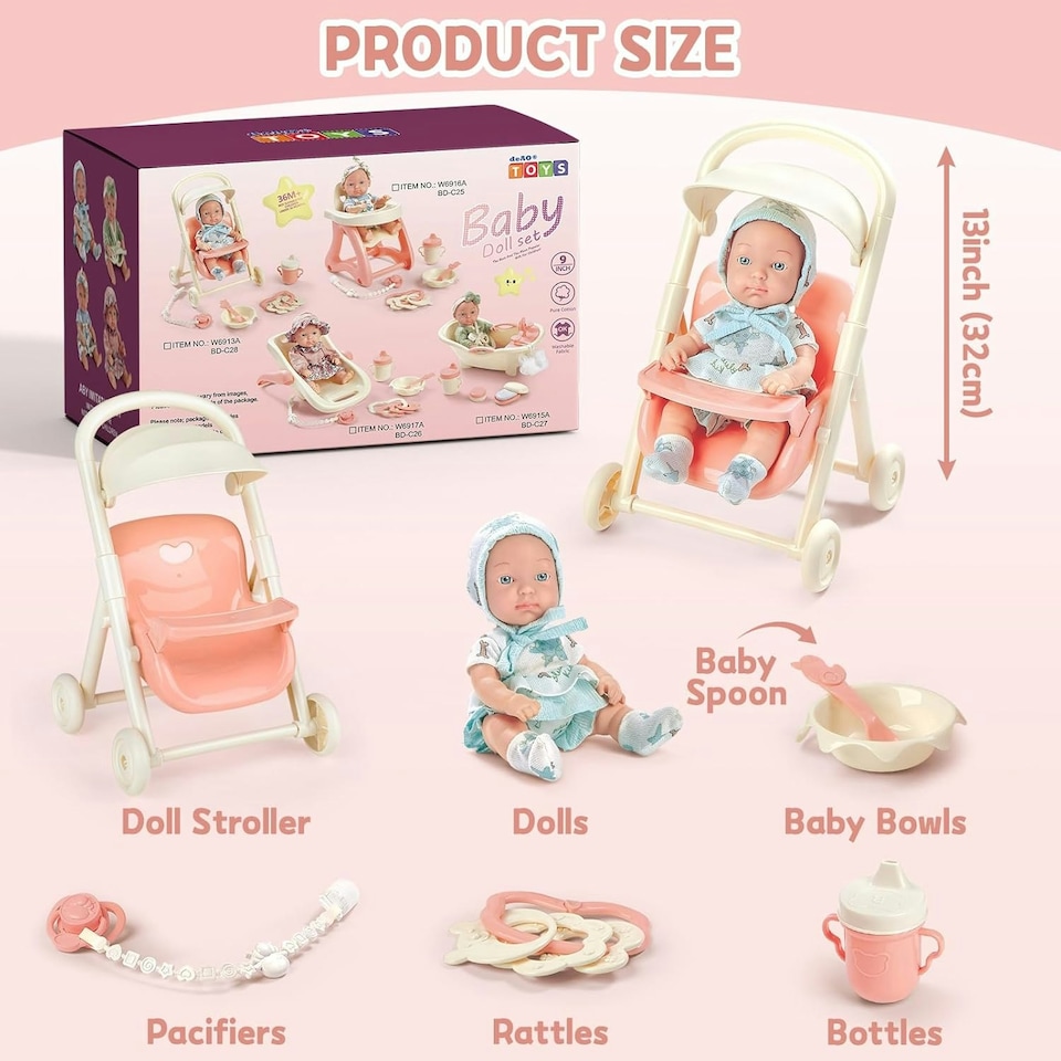 image 1 of My First Baby Doll Set with Accessories – Realistic Baby Doll for Toddlers with Interactive Features