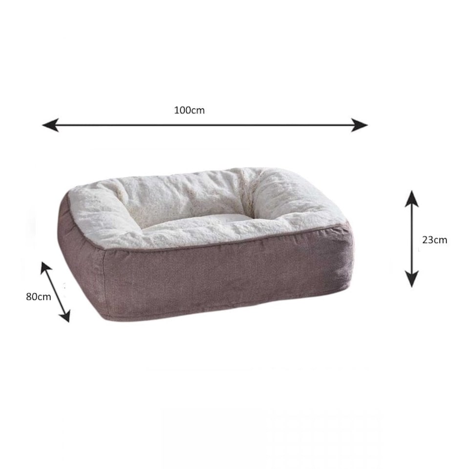 image 1 of Zoon Komfort Memory Foam Square Dog Bed | Grey | M | 1