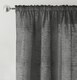 image 2 of Rhodes Charcoal Linen-Look Sheer Voile Panels – Pair 140 x 137cm (55x54")
