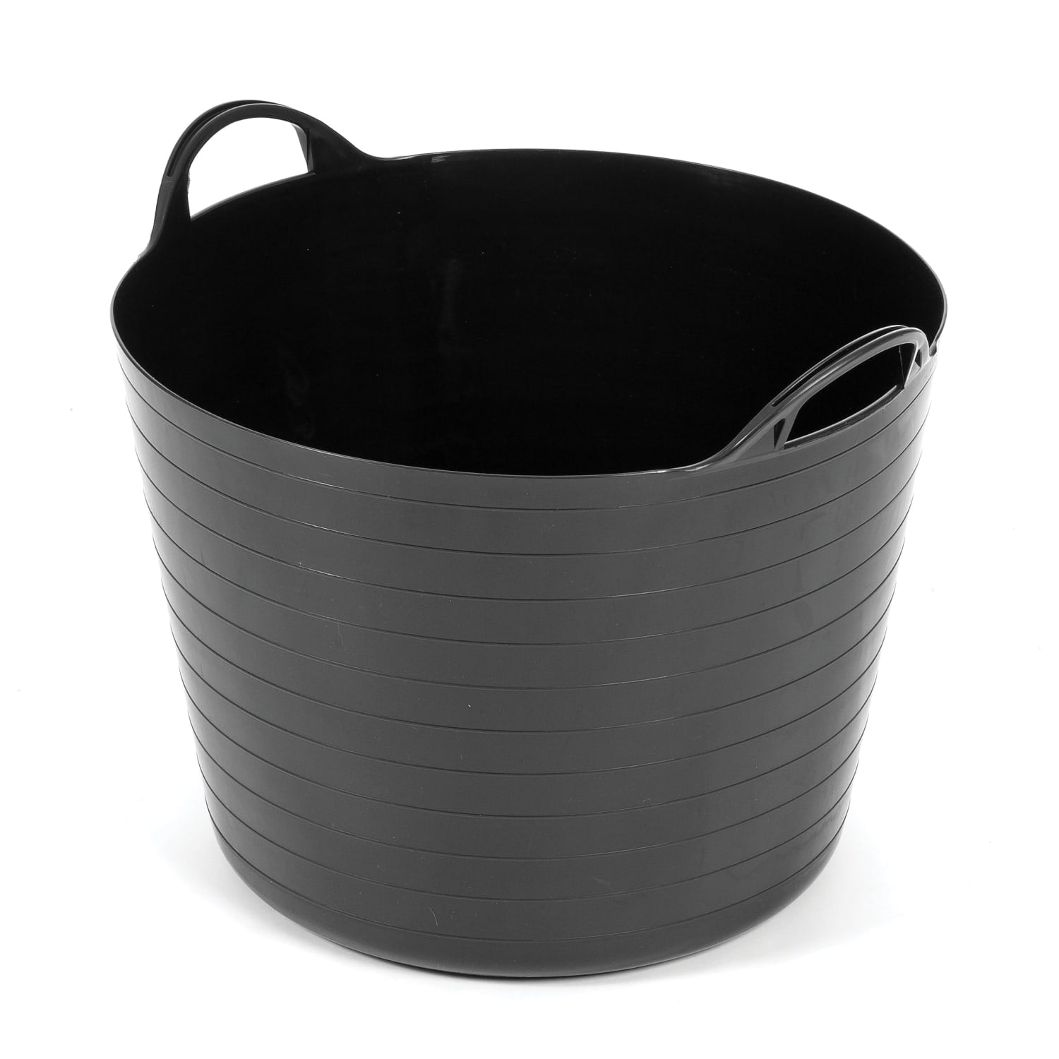 Pegdev Black Heavy Duty Flexible Storage Bucket 40L Pack of 5