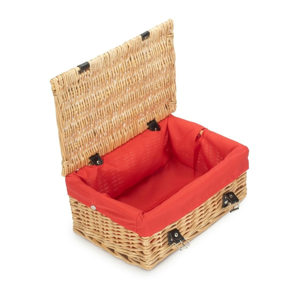 image 1 of 36cm Buff Wicker Empty Picnic Basket White | White | One Size