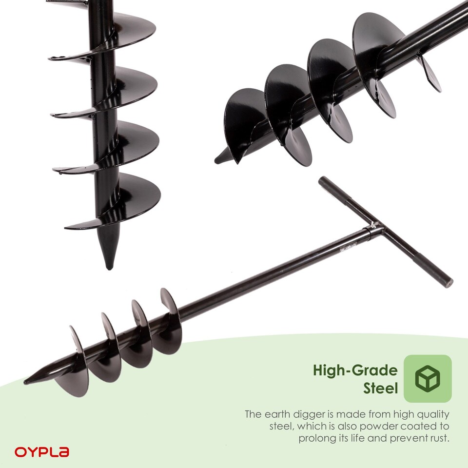 image 1 of Post Hole Fence Manual Hand Drill Digger Earth Auger 150mm 6