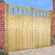 image 1 of Quorn Tall Double Garden Gate - Pressure Treated Scandinavian Redwood - W2700 x H1800 mm | Brown | 1