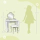 image 7 of ZONEKIZ Kids Vanity Table Set, Beauty Flower Design, for Ages 3-6 Years - White
