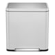 image 2 of X Cube Recycling Bin 20+20L | Silver | Stainless Steel | 40L