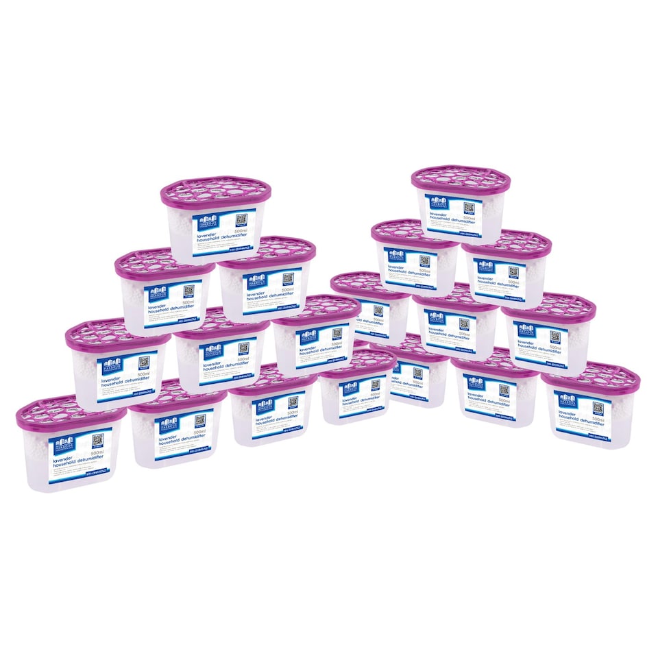 image 1 of Harbour Housewares Interior Dehumidifiers - 500ml - Lavender - Pack of 20