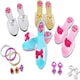 image 4 of Princess Shoe and jewelry Boutique with 4 Pairs of Shoes, Rings, Bracelets & Earrings Included