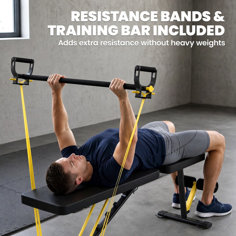 image 1 of SPORTNOW Adjustable Foldable Weight Bench with 7 Backrest Positions