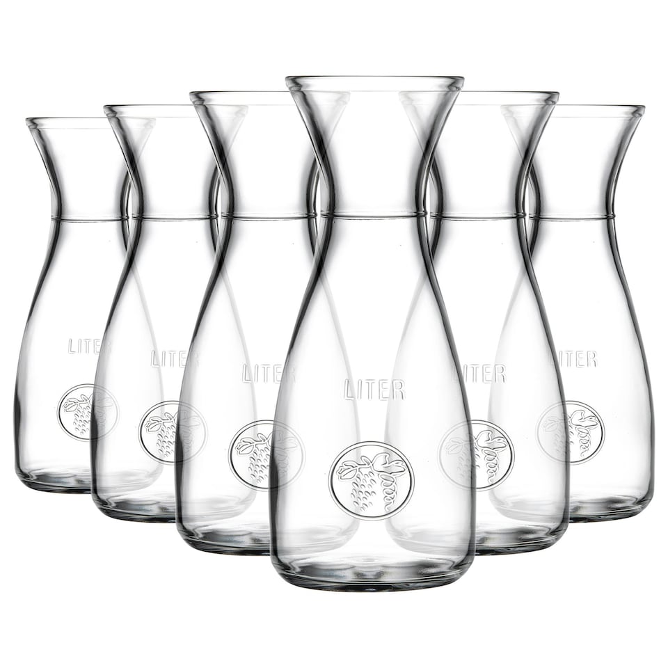 image 1 of Pasabahce Bacchus Glass Carafes - 1L - Pack of 6